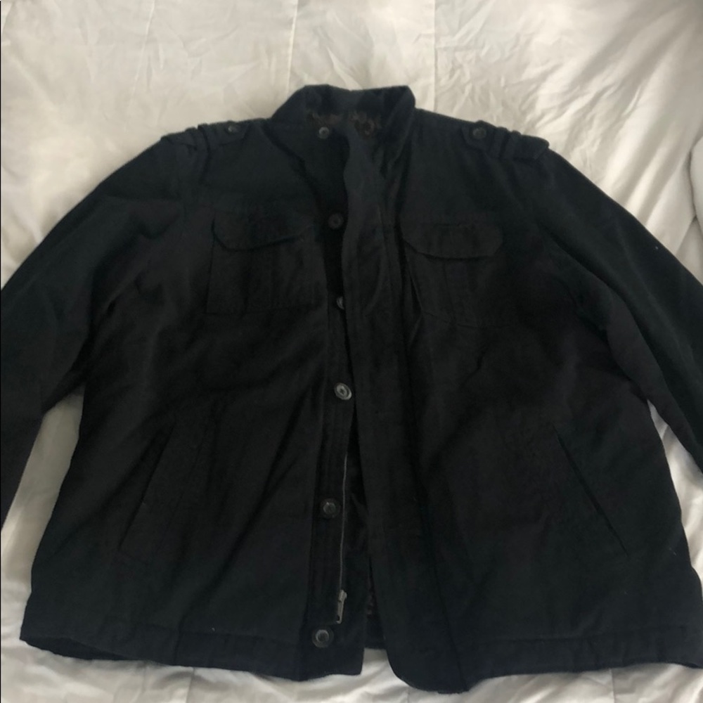 Black button up/ zippered jacket